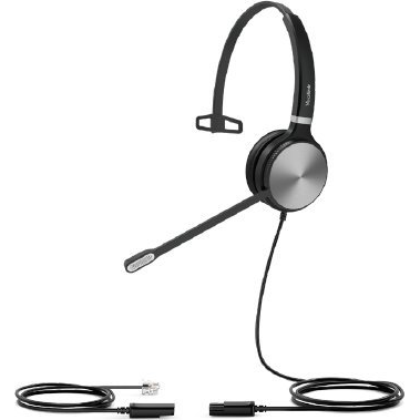 Yealink YHS36 Слушалки Жичен Лента за глава Офис/Център за обаждания Черен, Сребърен