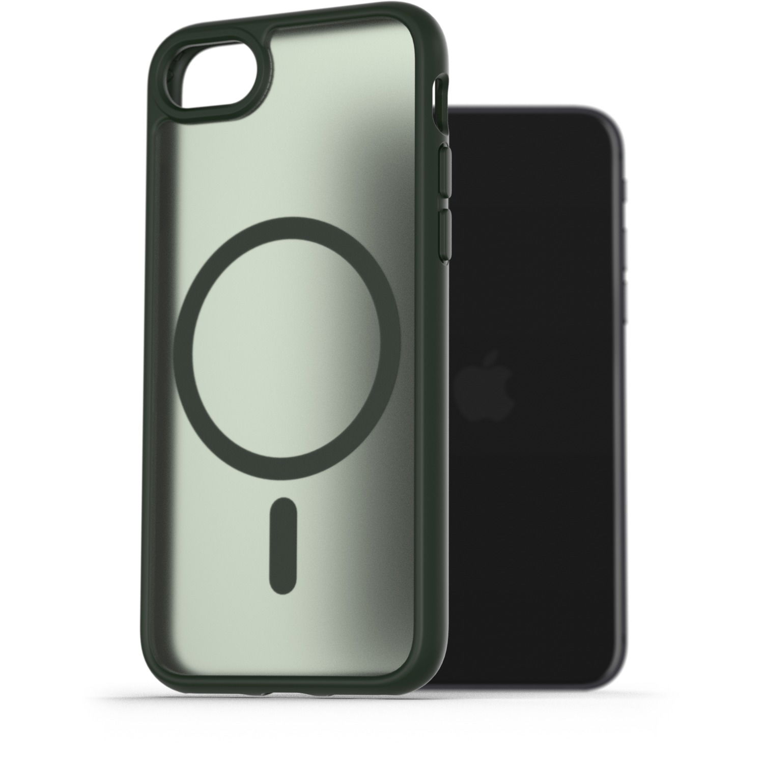 AlzaGuard Matte Case Compatible with Magsafe iPhone 7 / 8 / SE 2020 / SE 2022 sötétzöld tok (AGD-PCMM69DE)
