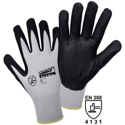 L+D worky FOAM Nylon NITRILE 1158-7 Nylon Munkakesztyű Méret (kesztyű): 7, S EN 388 CAT II 1 pár (1158-7)