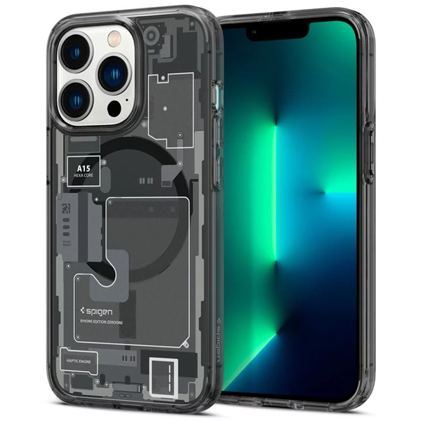 Magsafe Калъф за iPhone 13 Pro Max, SPIGEN Zero One Ultra Hybrid Case, Черен