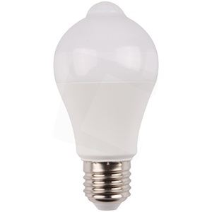 Avide LED Globe A60 8.8W NW 4000K PIR mozgásérzékelővel (ASG27NW-8.8W-PIR) (ASG27NW-8.8W-PIR)