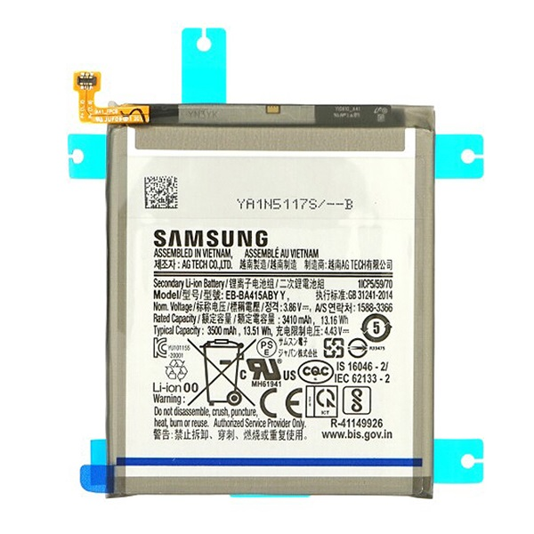 Samsung akku 3500mAh LI-ION  Galaxy A41 (SM-A415F) "Gigapack csomagolás" (EB-BA415ABY)