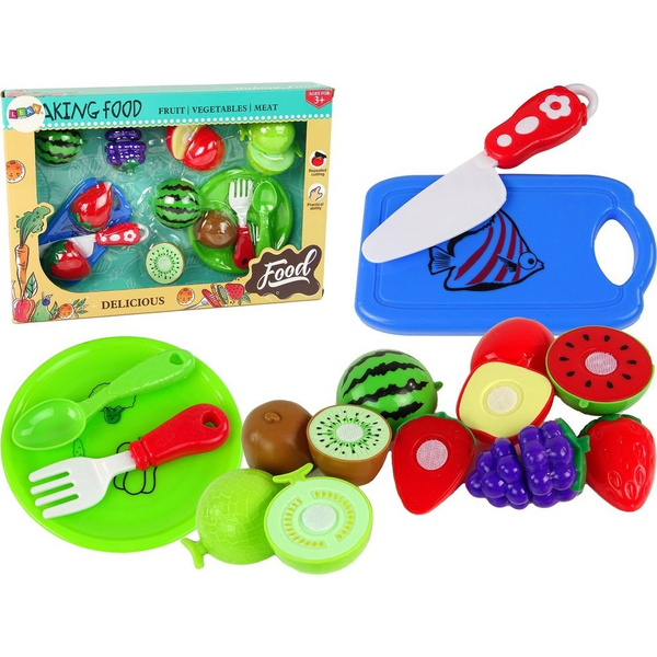 Lean Toys Gyümölcskészlet 6 db Gyümölcs Szeleteléséhez