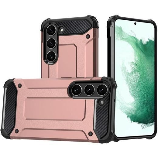 Gigapack Defender Samsung Galaxy S23 Plus (SM-S916) fémhatású tok rózsaszín-fekete (GP-135593) (GP-135593)