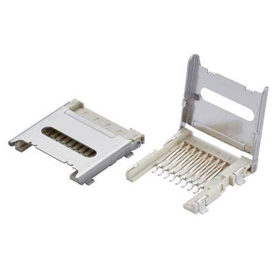 Molex Memóriakártya nyílás Pólusok száma 8 Raszterméret: 1.1 mm 5009010801 1 db Tape on Full reel (5009010801)