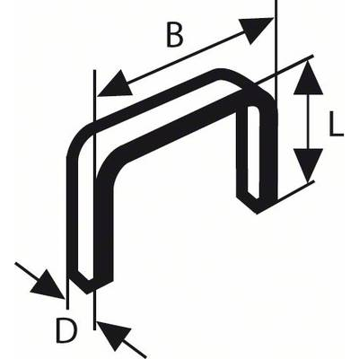 Tűzőkapocs, 53-as típus, 11,4 x 0,74 x 4 mm, 1000 db Bosch 2609200291 (2609200291)