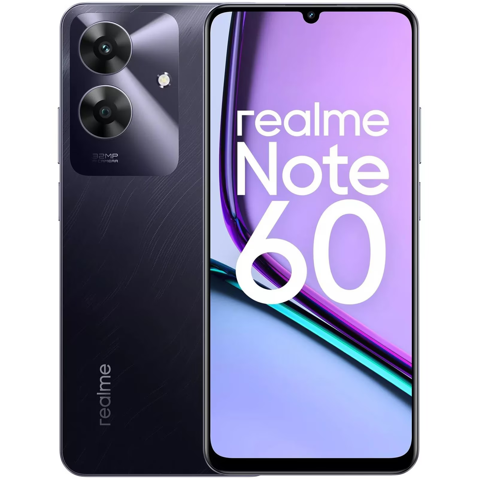Realme Note 60 6/128GB 4G Dual SIM Android Okostelefon - Fekete (REALME NOTE 60B)