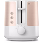 Тостер Philips Viva Collection HD2638/11, 950W, Розово злато/бяло