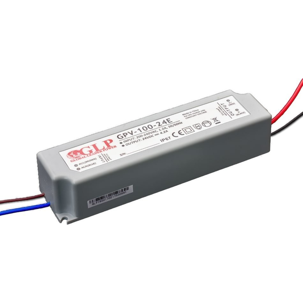 GLP power supply GPV series 24V/4.2A, CV, non-PFC, IP67 plastic case, EU input range