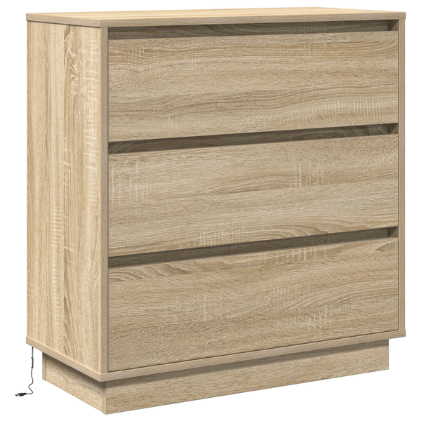 Éjjeli Asztal LED-del Sonoma Tölgy 71x34,5x75 cm Műanyag