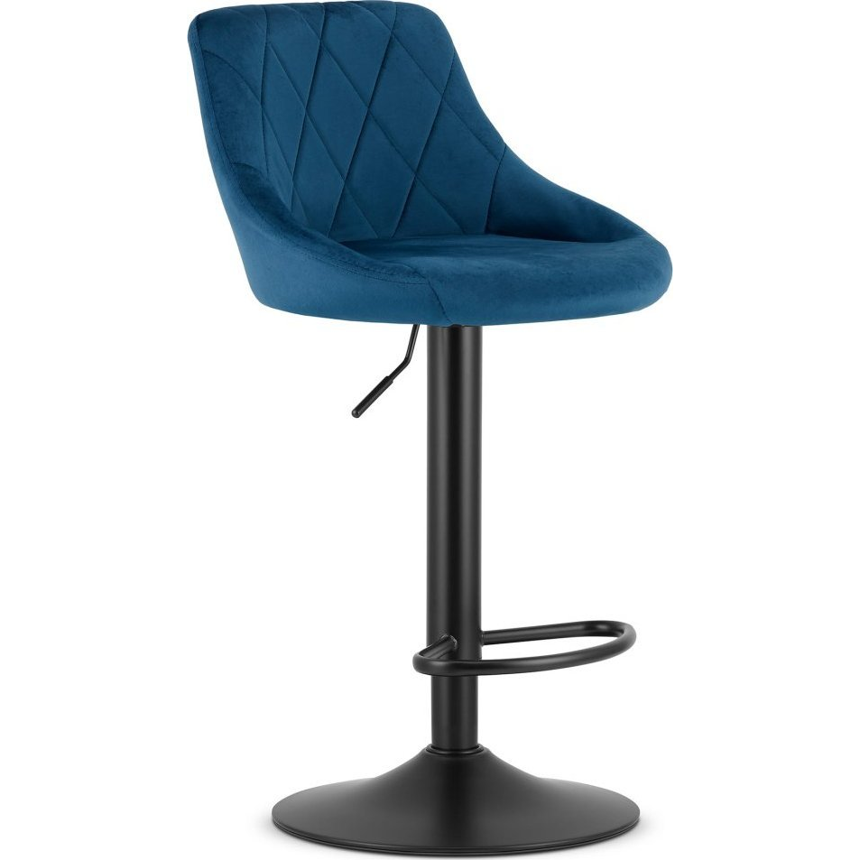 KAST Hocker - Tengerészkék Bársony / Fekete Alap (model_3439_1-KAST-AREX66)