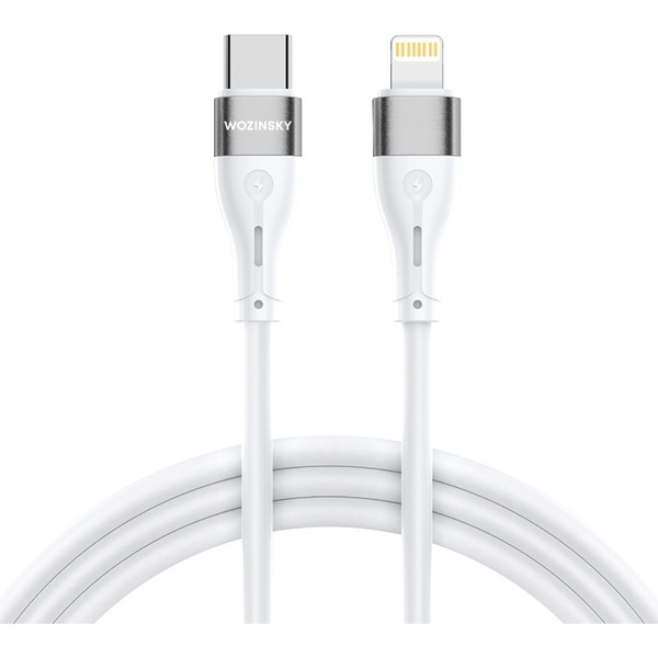 Wozinsky WSTCL1 Type-C-Lightning Kábel PD 30W 1 m-Fehér