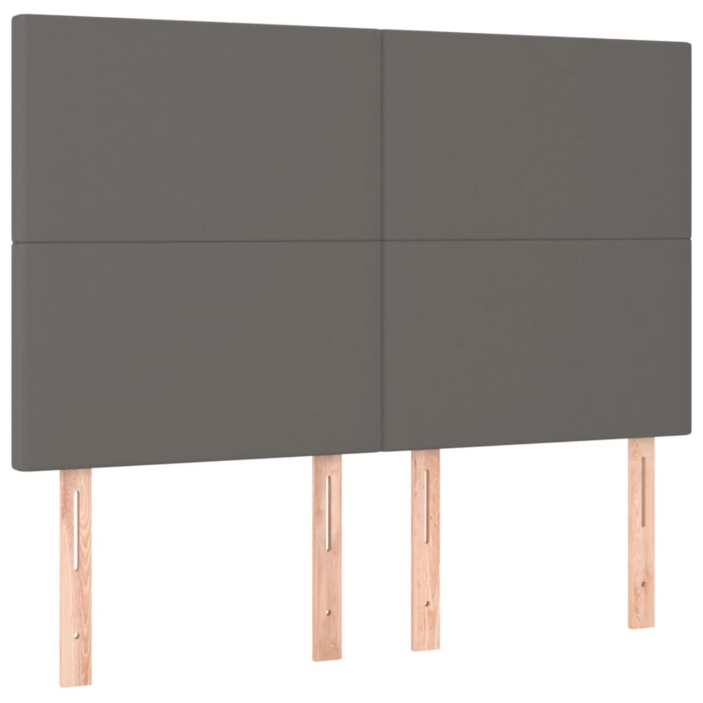 4 db szürke műbőr fejtámla 72 x 5 x 78/88 cm (3116146)