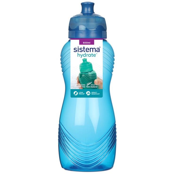 Sistema® Hydrate™ Wave Twist ‘n’ Sip Kulacs, 600 ml, kék (41963)