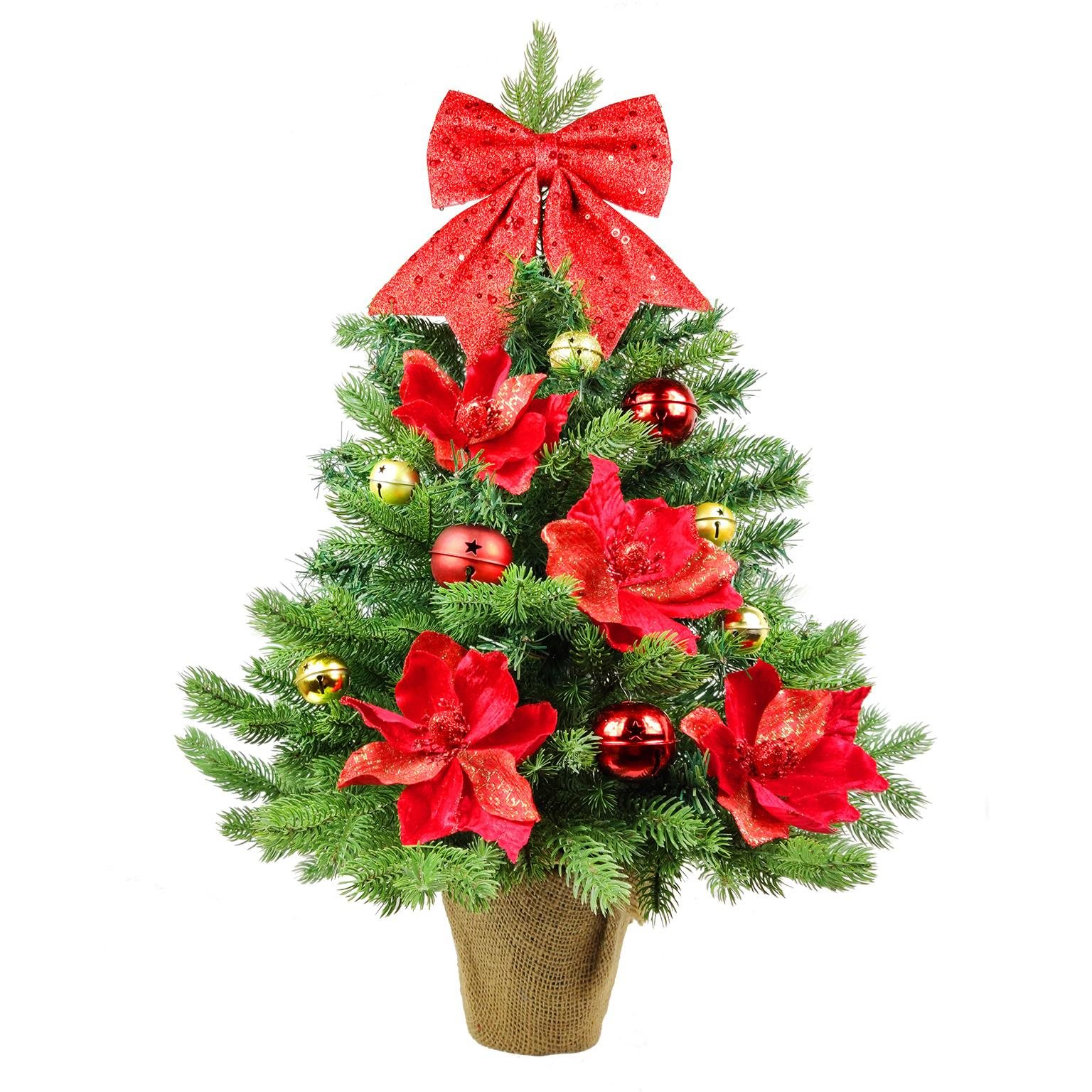 LAALU Karácsonyfa LED világítással - CSENGŐ, 28 db dísz, 60 cm (LAU-2230-OZM-60B)