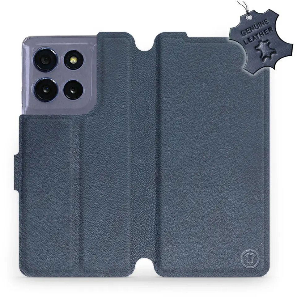 Mobiwear Bőrb flip, Motorola Moto G86 5G - Kék (5907861264150)