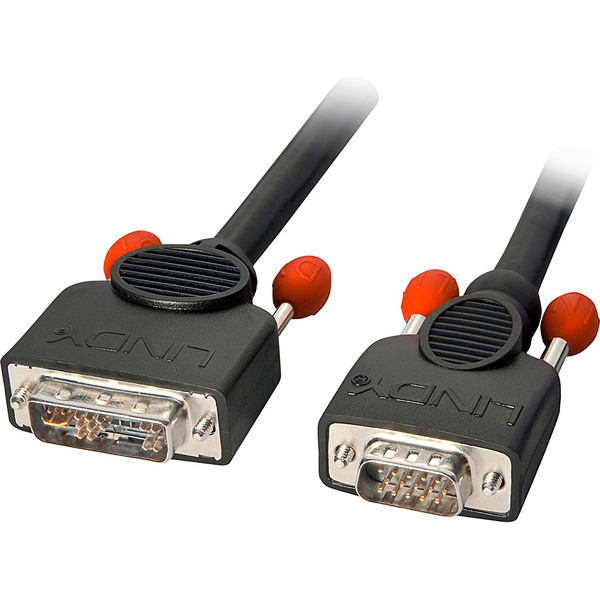 Lindy 1m DVI-A/VGA Cable VGA (D-Sub) Zwart