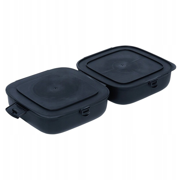 Vilde Pojemnik śniadaniowy obiadowy lunchbox z przegródkami czarny 2x700ml VILDE 229144