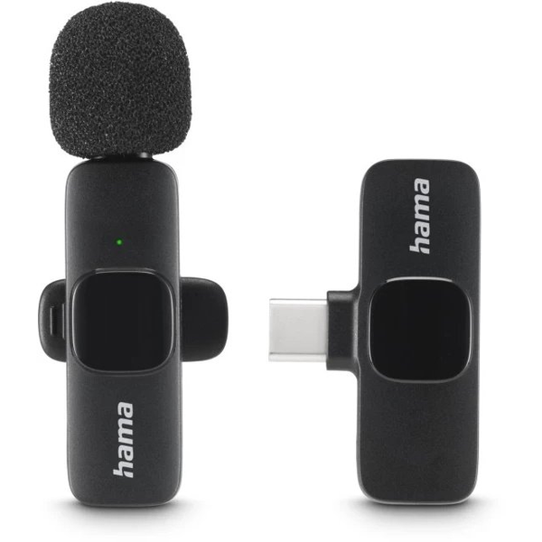 Hama Smart Wireless Nero Microfono Lavalier/Lapel