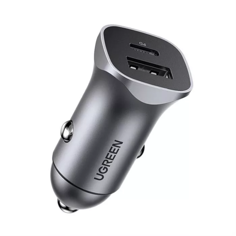 Ugreen 30780 mobiltelefon töltő Univerzális Fekete Szivargyújtó Gyorstöltés Automatikus (30780)