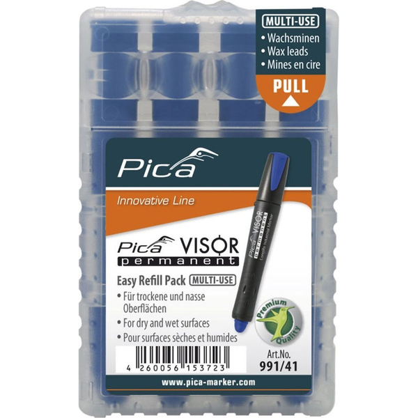 Estuche De 4 Minas Visor Permanente Azul En Blíster Pica 991/41/sb