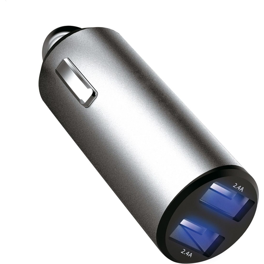 Platinet PLCRSM Car Charger Metallic 2xUSB 4,8A Silver (PLCRM24)