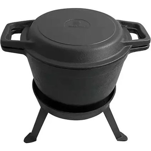 KingHoff KOCIOŁEK ŻELIWNY MYŚLIWSKI 10L Z PATELNIĄ GRILL 2 W 1 KINGHOFF KH-1734