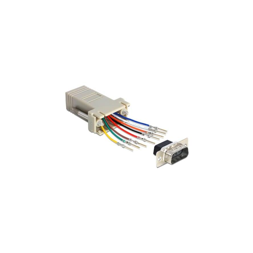 ADA Delock 65462 Sub-D 9pin apa > RJ45 anya adapter szerelő készlet (65462)