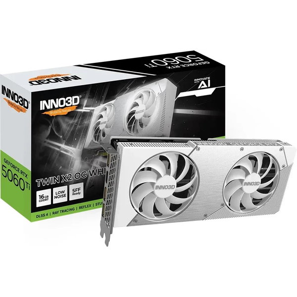 Inno3D GeForce RTX 5060 TI 16GB GDDR7 Twin X2 OC Videókártya - Fehér