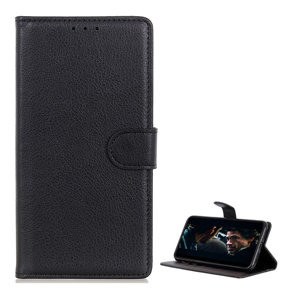 Tok álló, bőr hatású (FLIP, oldalra nyíló, asztali tartó funkció, prémium) FEKETE [Honor 20 Pro] (5996457919048)