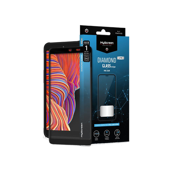 Folie protectie telefon, MyScreen, Sticla securizata, Compatibila cu Samsung G525F Galaxy Xcover 5, Negru/Transparent