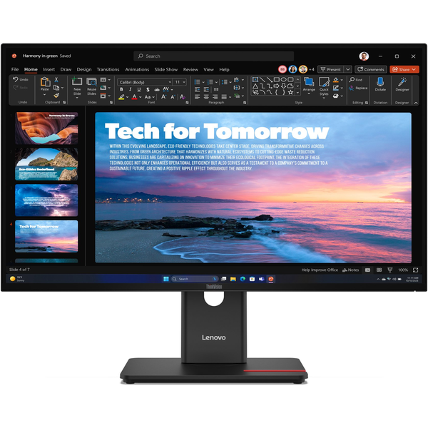 Lenovo ThinkVision T27QD-40 computerskærm 68,6 cm (27") 2560 x 1440 pixel Quad HD LED Sort