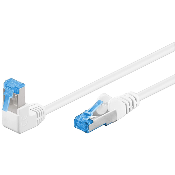 Patchcord S/FTP 6a Goobay RJ45 / RJ45 0,5 m bílý