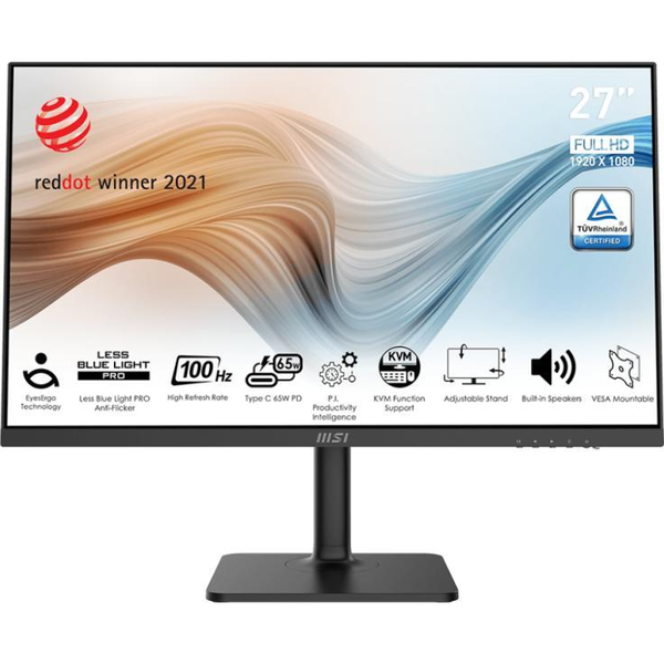 MSI Modern MD272XPDE компютърен монитор 68,6 см (27") 1920 x 1080 пиксела Full HD LCD Черен