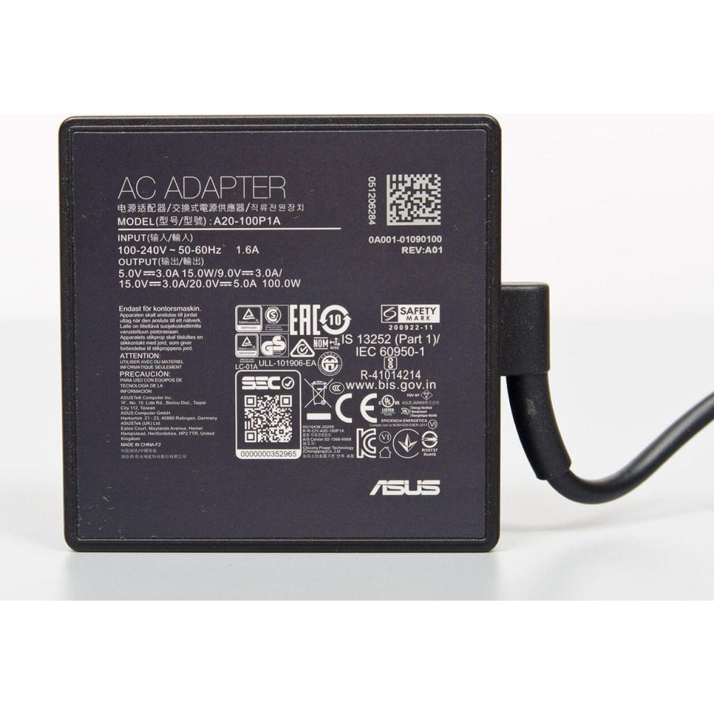 ASUS 0A001-01090100 zdroj a transformátor Vnútorný 100 W Čierna