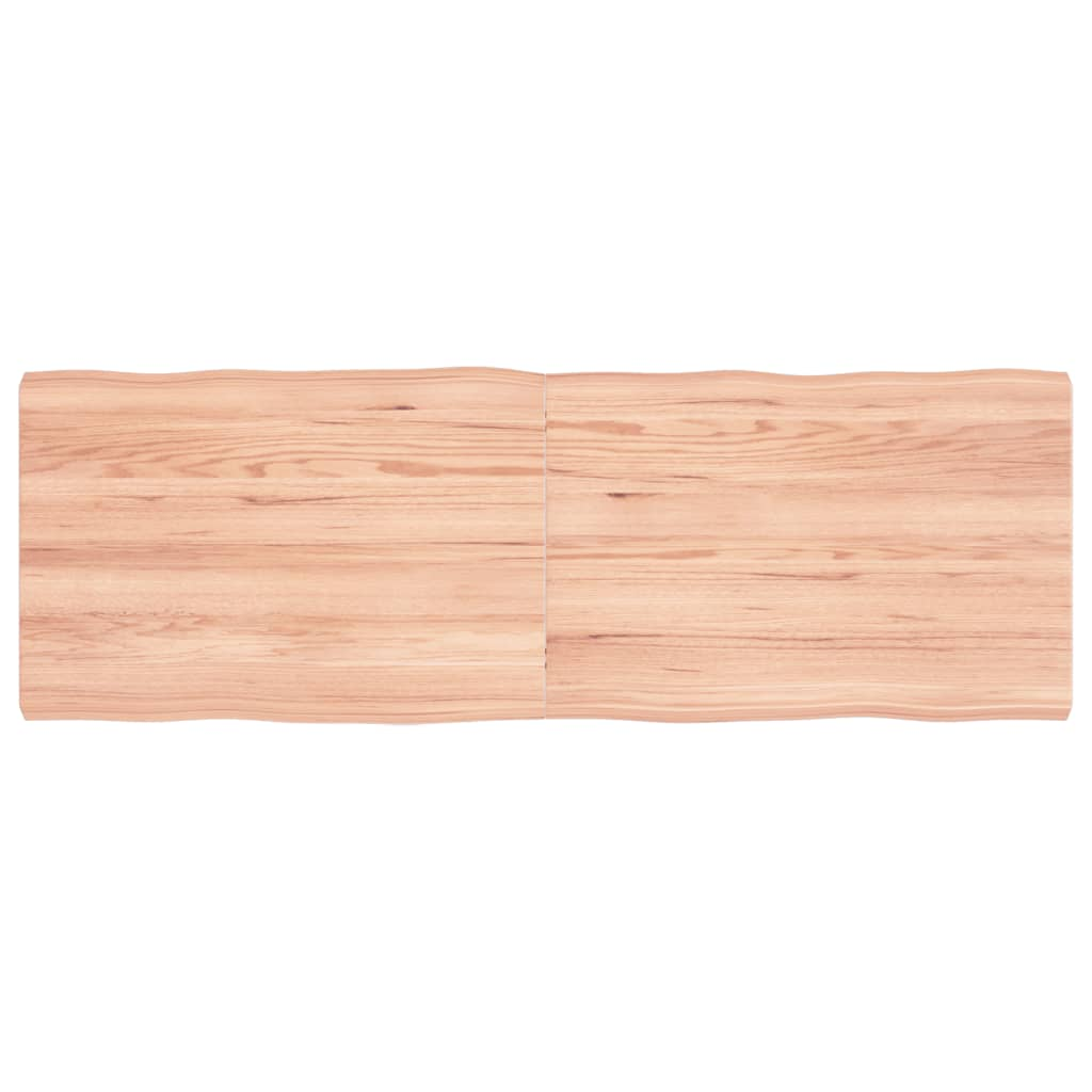 világosbarna asztallap 120x40x(2-4)cm kezelt tömör élőszegélyes (363956)