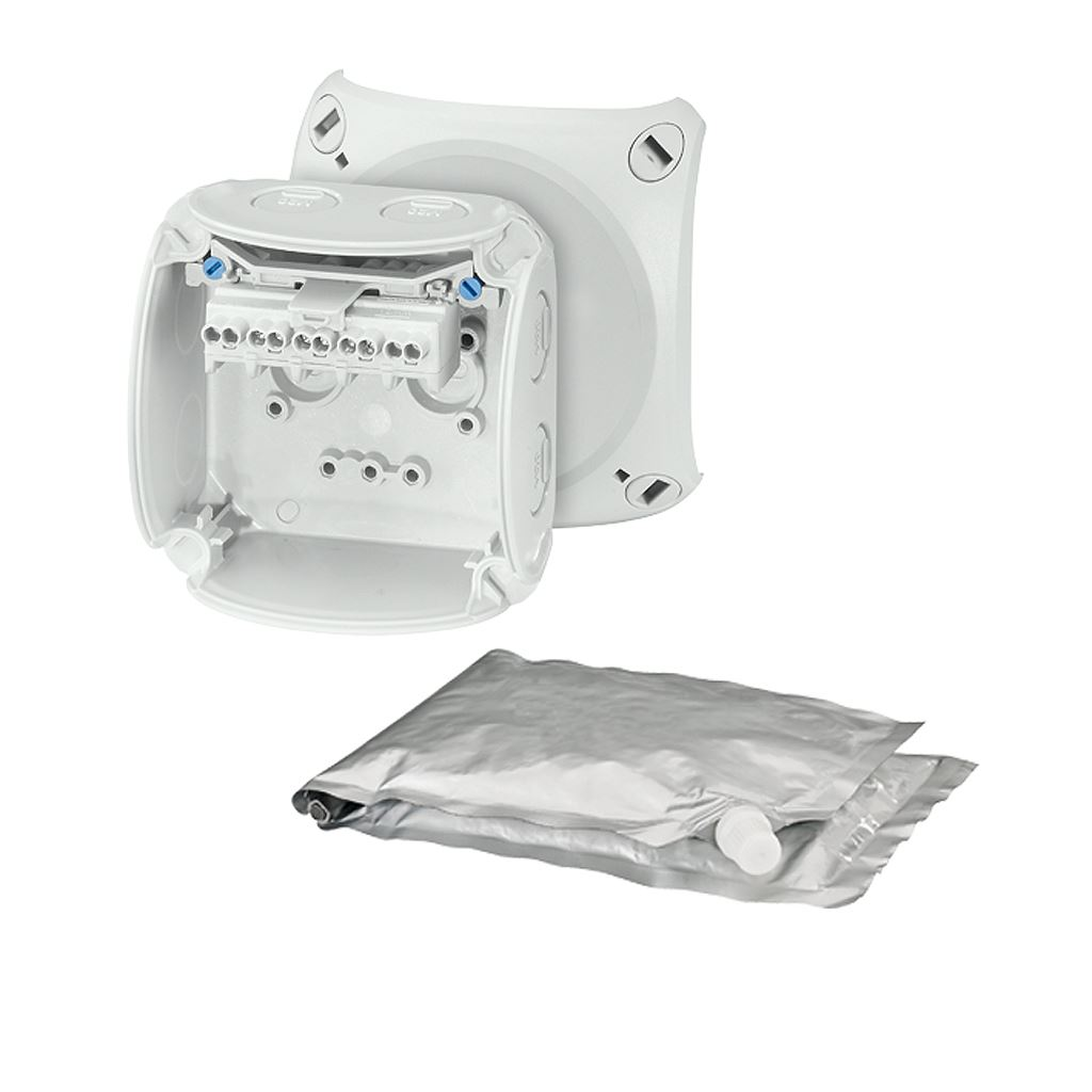 Hensel WP 0202 G vízálló kábelösszekötő doboz kiöntőmasszával szürke (62000097) (WP 0202 G)