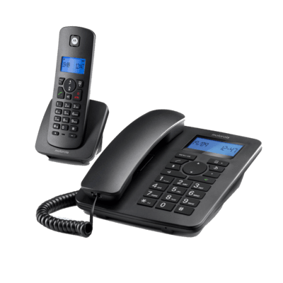 Motorola C4201 Analog/DECT-telefon Nummervisning Sort