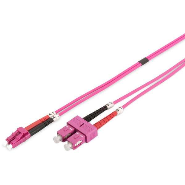 Cablu de retea, Digitus, Fibra optica, Lungime 2m, Violet