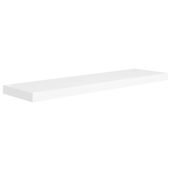 Raft de perete suspendat, alb, 90x23,5x3,8 cm, MDF