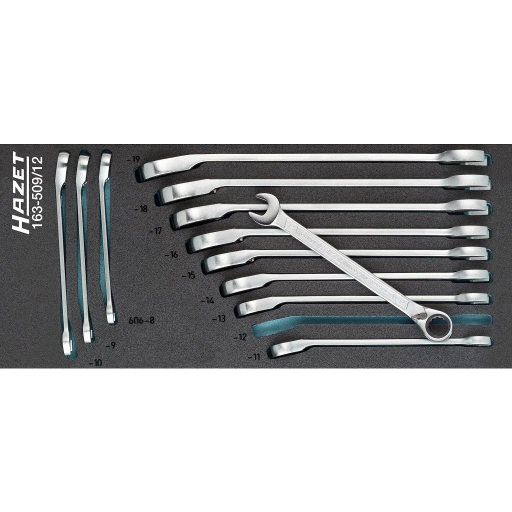 Hazet 163-509/12 racsnis gyűrűs csavarkulcs készlet, 12 részes (163-509/12)