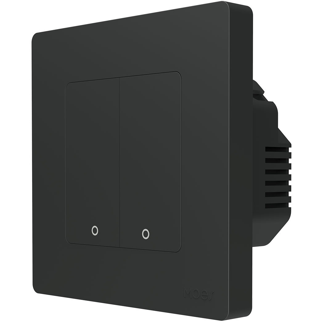 MOES ZS-SR-EU2, Zigbee, 2Gang, Gray (ZS-SR-EU2-GY)