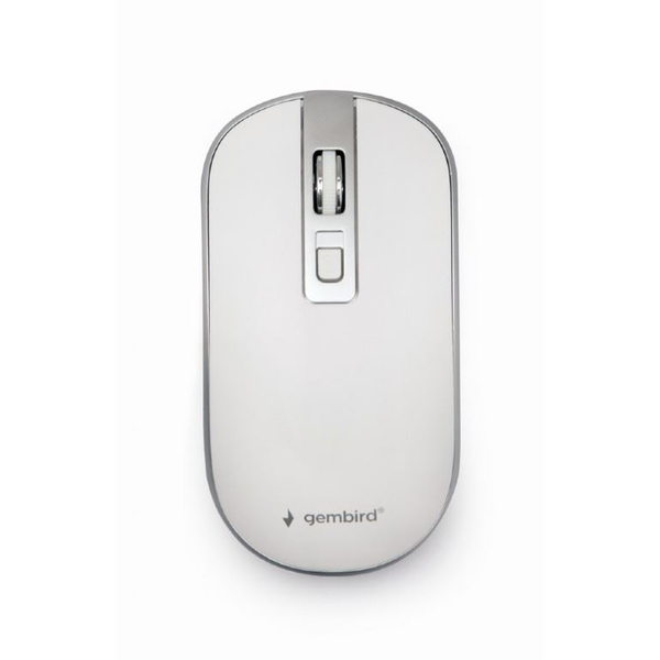 Безжична мишка Gembird MUSW-4B-06-WS, 1600 dpi, Бял/Сребрист