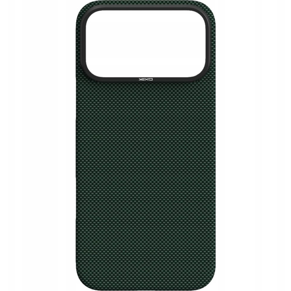 YAXO Etui na telefon Aramid Fiber Ultra Slim Case MagSafe iPhone 17 Pro Tropic Green