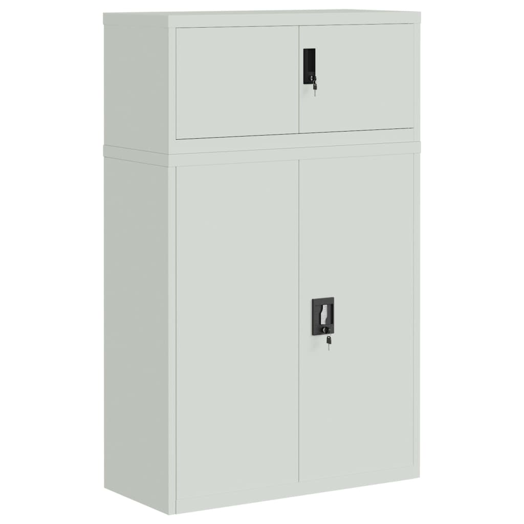 világosszürke acél irattartó szekrény 90x40x145 cm (3188318)