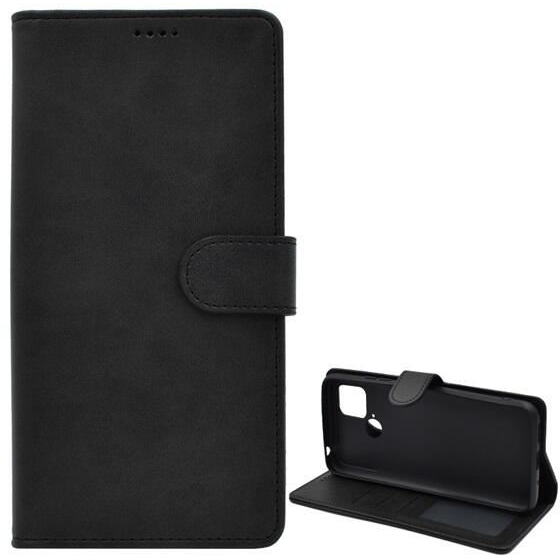 Gigapack Xiaomi Poco C40 bőr hatású prémium fliptok fekete (GP-130620) (GP-130620)