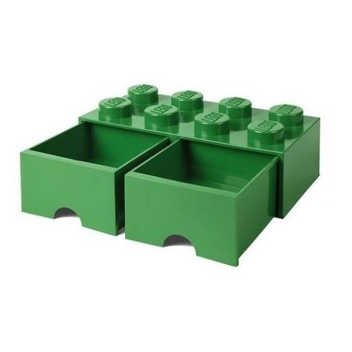 LEGO 40061740 Fiókos tárolódoboz (4x2) - Sötétzöld (40061734)