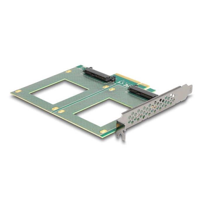 Delock PCI Express 4.0 x8 kártya - 2 x belső U.2 NVMe SFF-8639 - elágazás (H x Sz 144 x 122 mm) (90162) (90162)