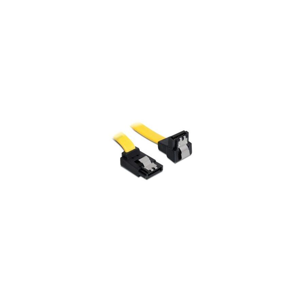 DELOCK SATA-Kabel SATA III up -> SATA down St/St 0.70m Clips