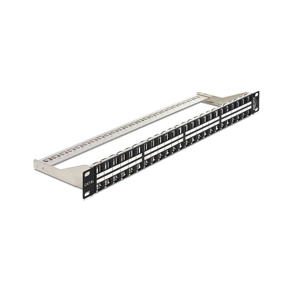 DELOCK 19 Keystone Patchpanel 48 Port 1 HE schwarz